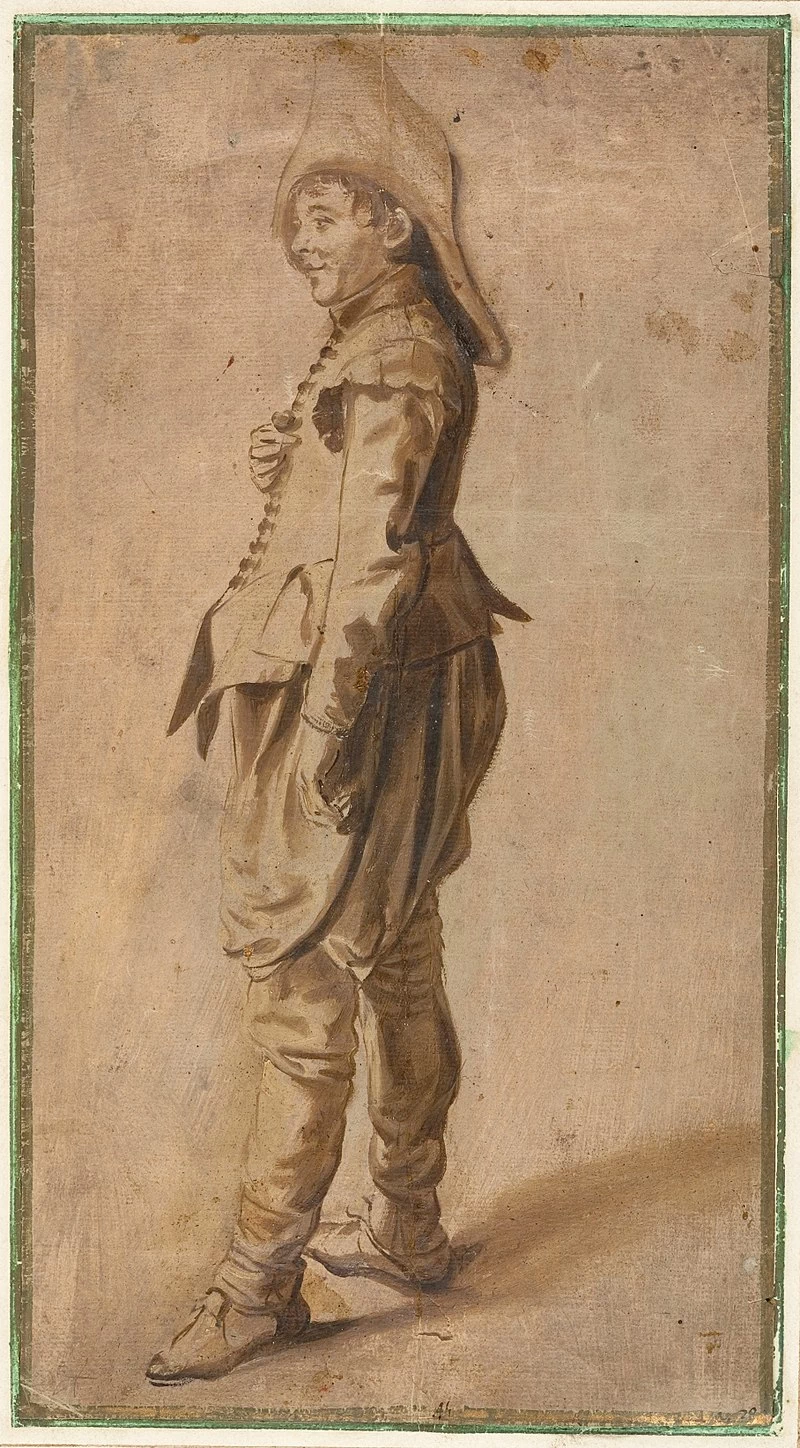 Studio di un giovane in piedi